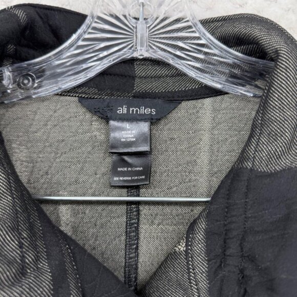 Ali Miles Women's Vest Size L Abstract Plaid Sleeveless Button Up Patchwork - Picture 2 of 7